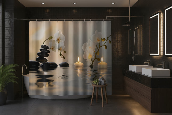 Rideau de douche Zen lavabo 