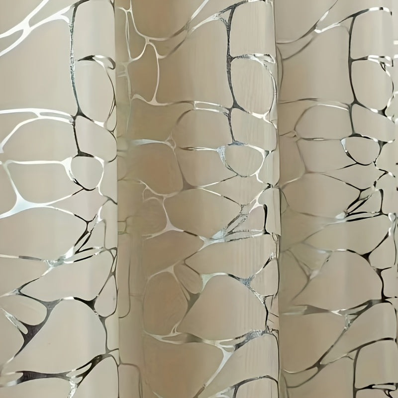 Rideau de douche design tissu beige 