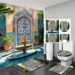 Rideau de douche et tapis de salle de Bain style oriental - Vignette | Douceur De Bain