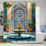 Rideau de douche et tapis de salle de Bain style oriental - Vignette | Douceur De Bain