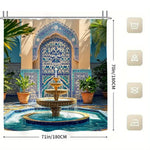 Rideau de douche et tapis de salle de Bain style oriental - Vignette | Douceur De Bain