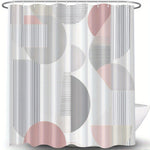 Rideau de douche gris et rose - Vignette | Douceur De Bain
