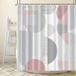 Rideau de douche gris et rose - Vignette | Douceur De Bain