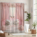 Rideau de douche élégant Cygnes - Vignette | Douceur De Bain