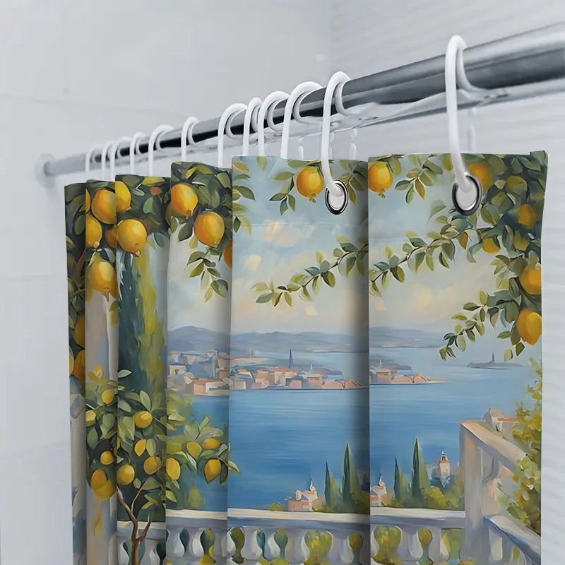 Rideau de douche méditerranéen vue 