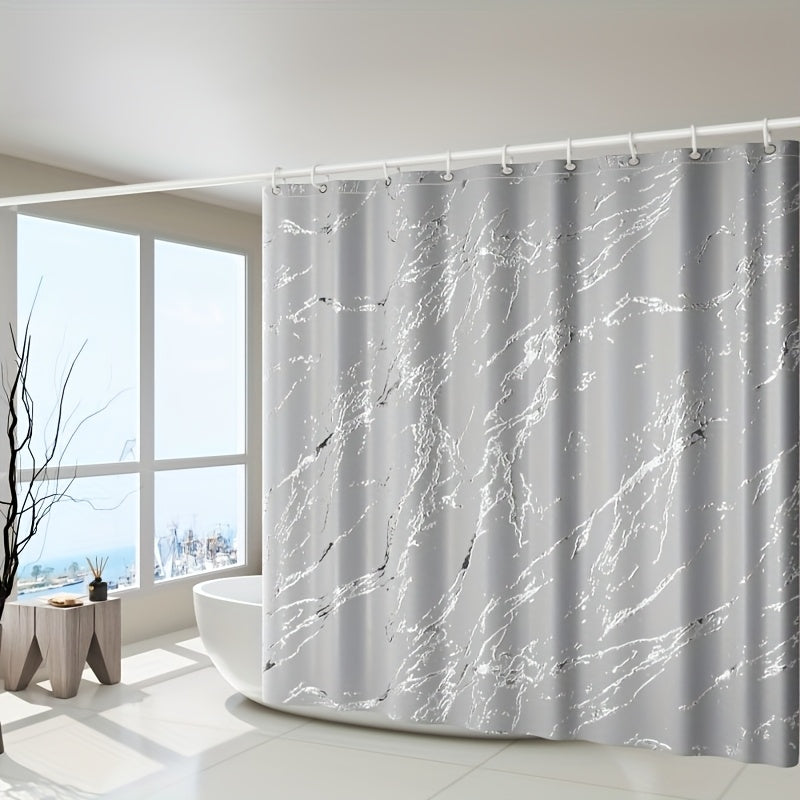 Rideau de douche marbre gris 