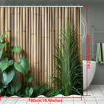 Rideau de douche  motif bambou et plantes vertes - Vignette | Douceur De Bain