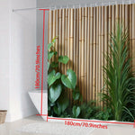 Rideau de douche  motif bambou et plantes vertes - Vignette | Douceur De Bain