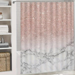 Rideau de douche pailleté rose et marbre - Vignette | Douceur De Bain