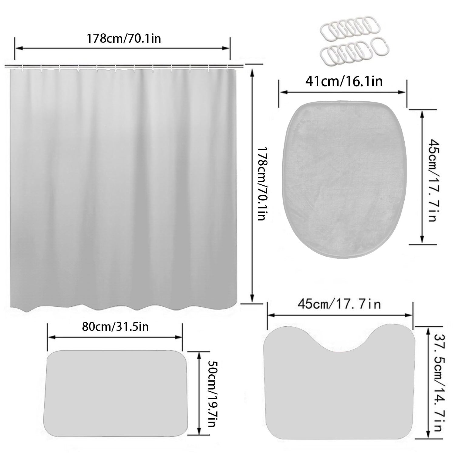 Rideau de douche pailleté rose et marbre taille 