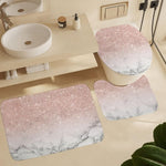 Rideau de douche pailleté rose et marbre - Vignette | Douceur De Bain