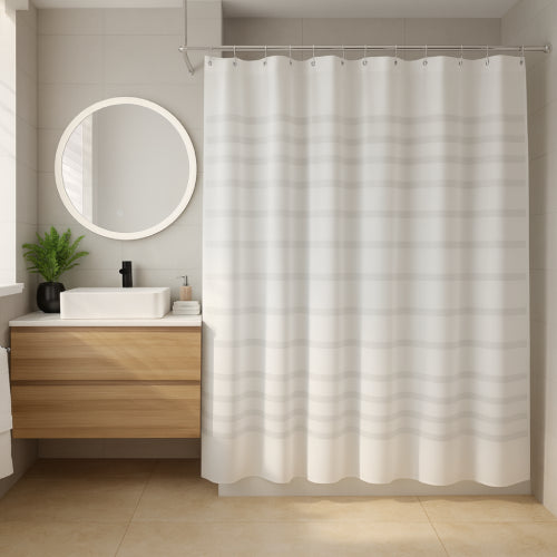 Rideau de douche semi-transparent lavabo 