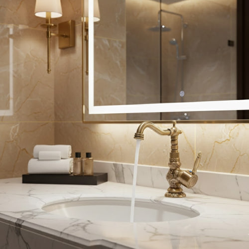 Robinet de Salle de Bain Vintage en Laiton Antique douche 