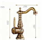 Robinet de Salle de Bain Vintage en Laiton Antique - Vignette | Douceur De Bain