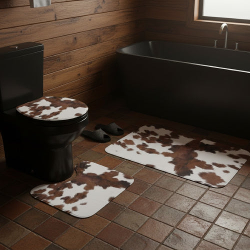 Set Tapis de Salle de Bain « Peau de Vache » chaussures 
