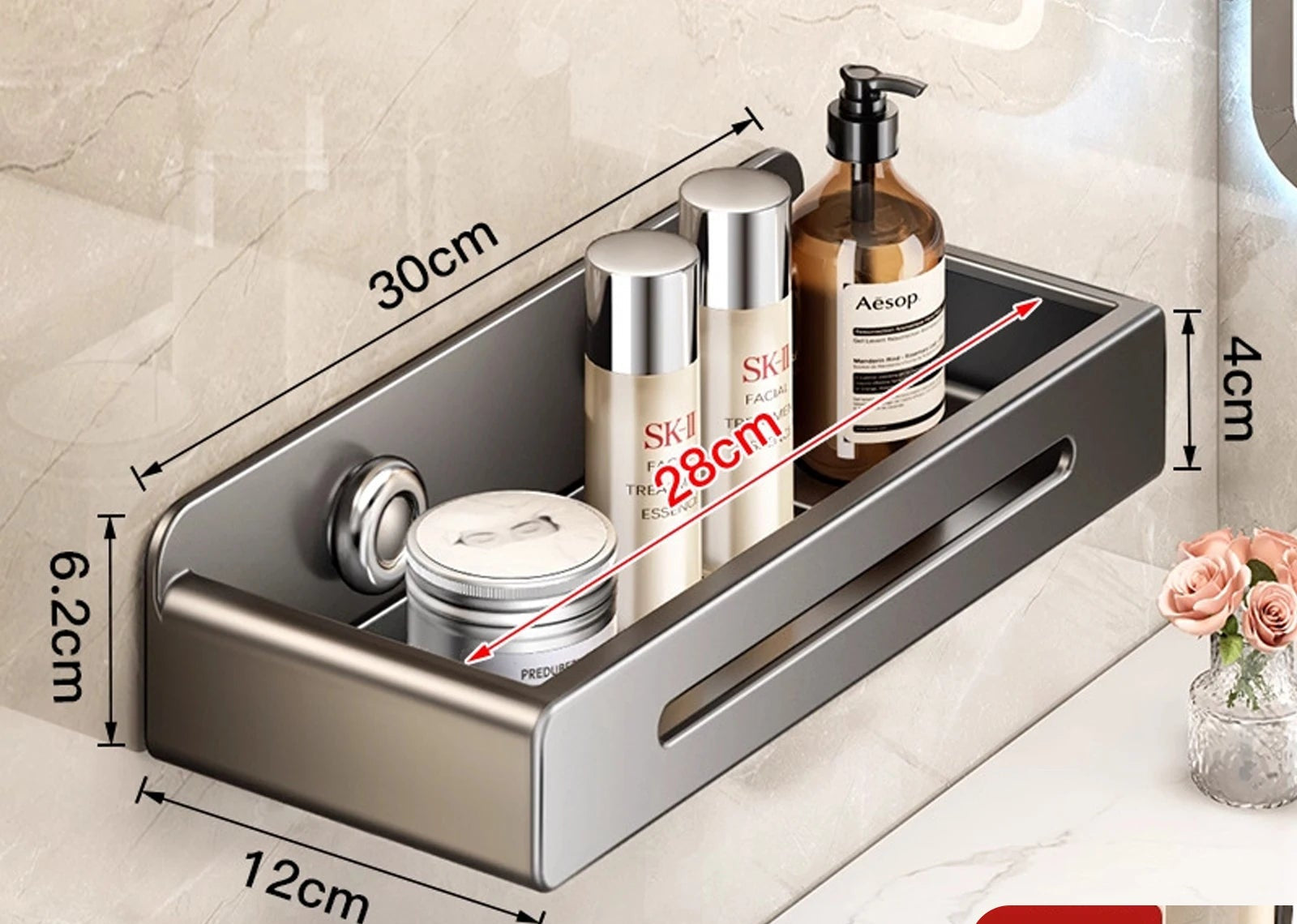 Support mural pour salle de bain 30CM 