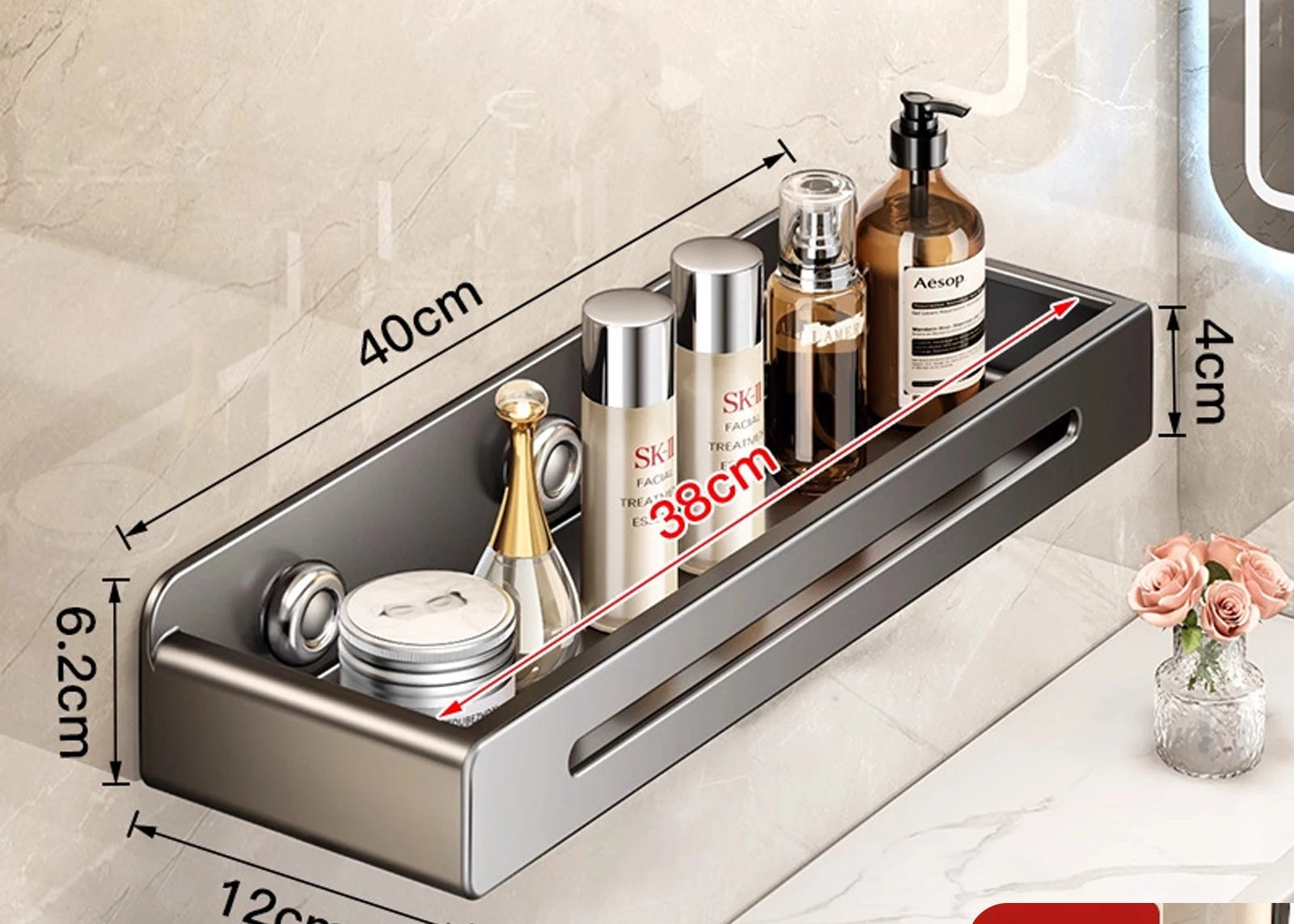 Support mural pour salle de bain 40CM 