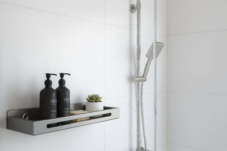 Support mural pour salle de bain  vitre 