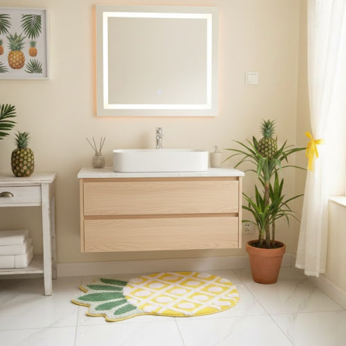 Tapis ananas salle de bain plante 