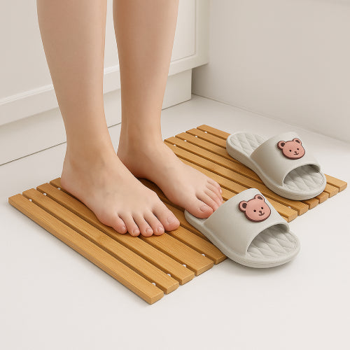Tapis caillebotis salle de bain chaussures 