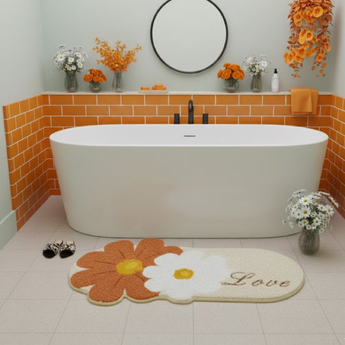 Tapis de Bain Floral « Love » chaussures 