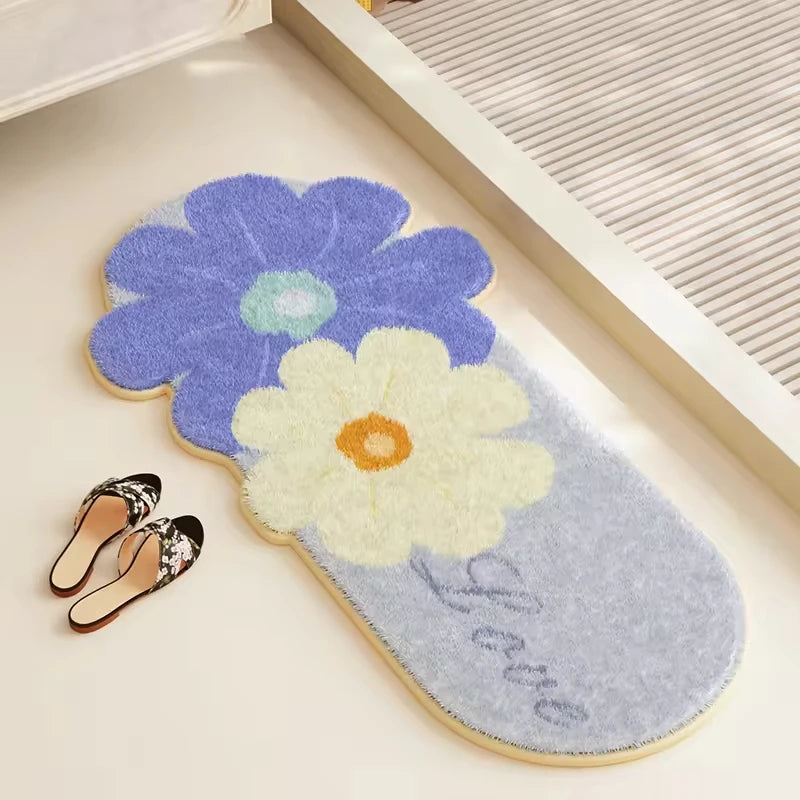 Tapis de Bain Floral « Love » violet 