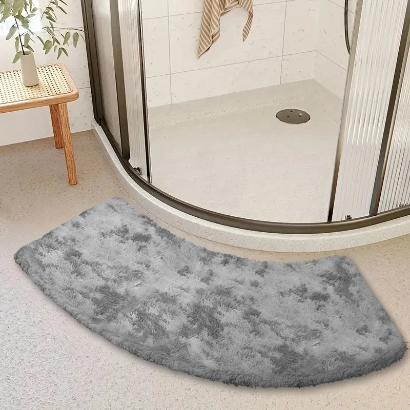 Tapis de Bain Incurvé Gris