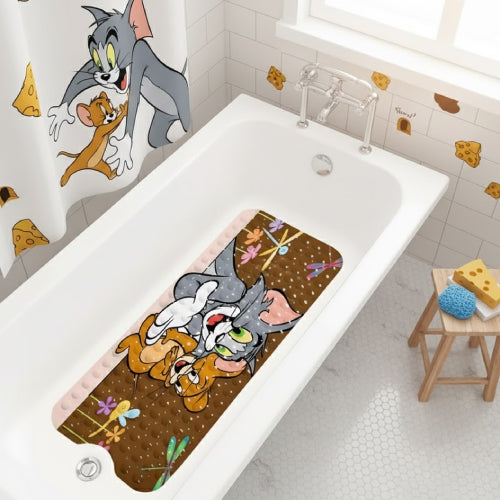 Tapis de Bain Vintage Tom et Jerry baignoire blanc 