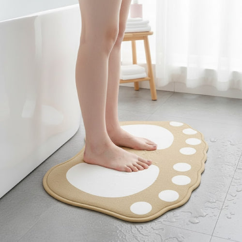 Tapis de Salle de Bain Antidérapant en Flanelle avec Motif de Pattes sol 