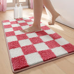 Tapis de Salle de Bain à Carreaux Absorbant Premium - Vignette | Douceur De Bain