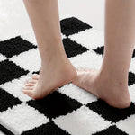 Tapis de Salle de Bain à Carreaux Absorbant Premium - Vignette | Douceur De Bain