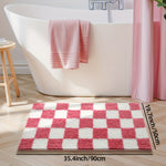 Tapis de Salle de Bain à Carreaux Absorbant Premium - Vignette | Douceur De Bain