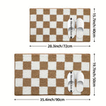 Tapis de Salle de Bain à Carreaux Absorbant Premium - Vignette | Douceur De Bain