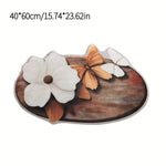 Tapis de Salle de Bain Haut de Gamme Artistique à Motif Papillon Floral - Vignette | Douceur De Bain