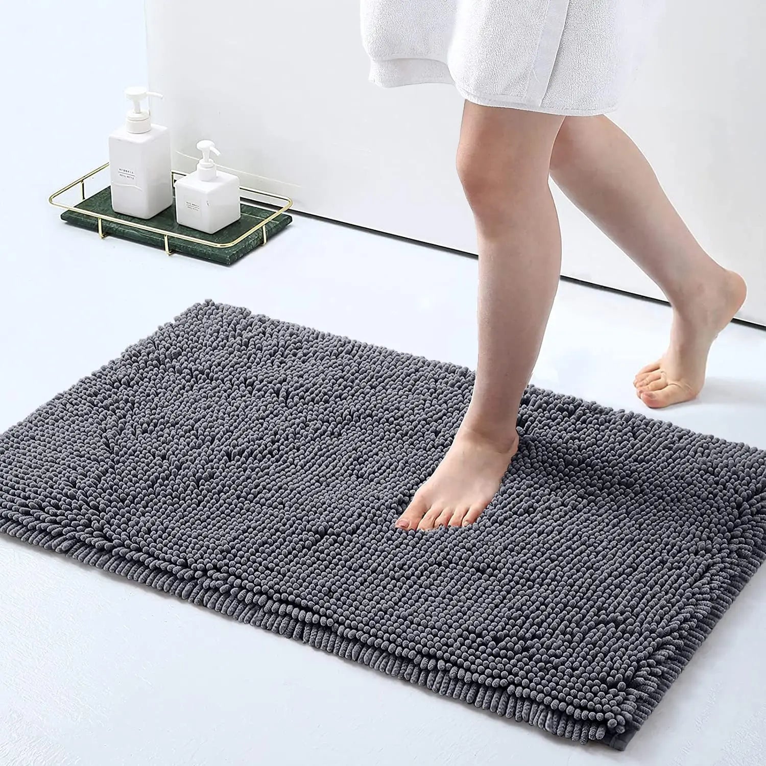 Tapis de bain 60X90  gris pied