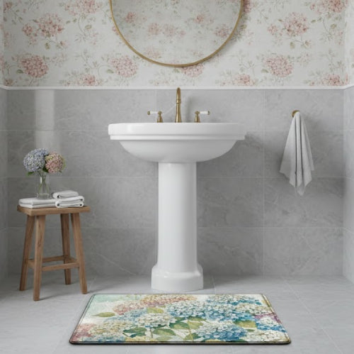 Tapis de bain Champ de Fleur lavabo 