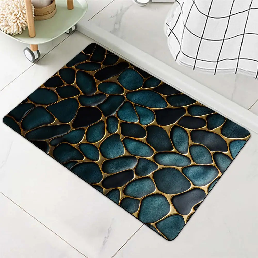 Tapis de bain Galets Luxe doré