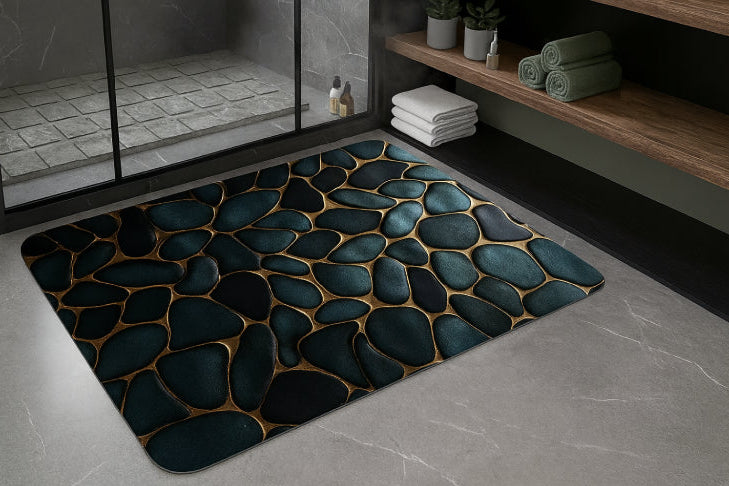 Tapis de bain Galets Luxe vitre 