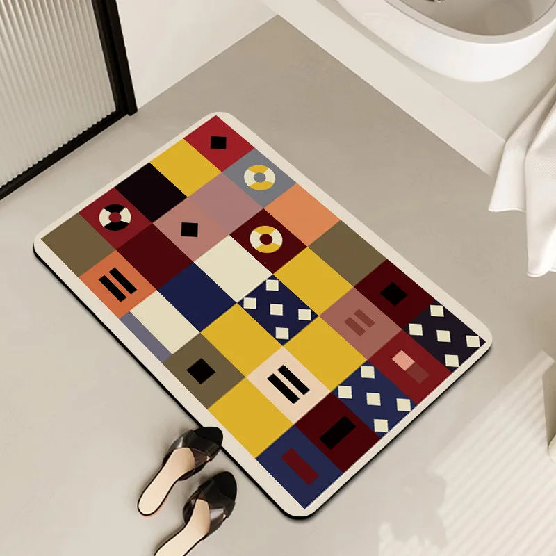 Tapis de bain GeoDesign jaune 