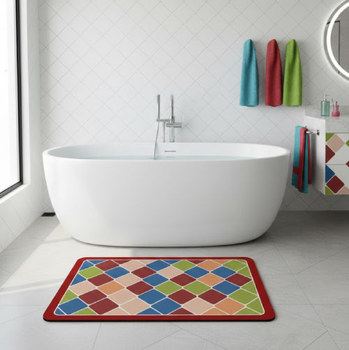 Tapis de bain GeoDesign multicolore 
