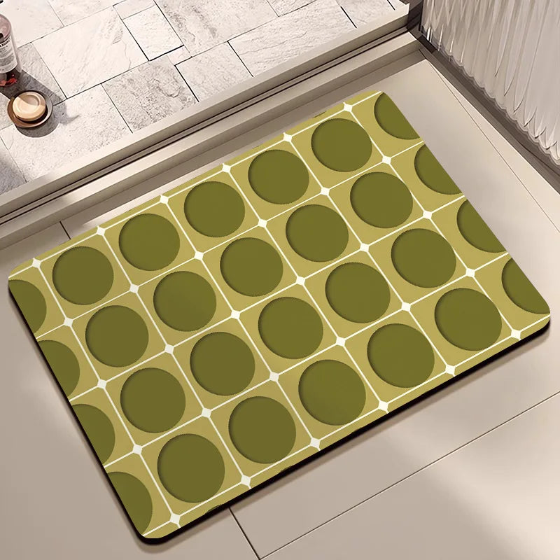 Tapis de bain GeoDesign vert 