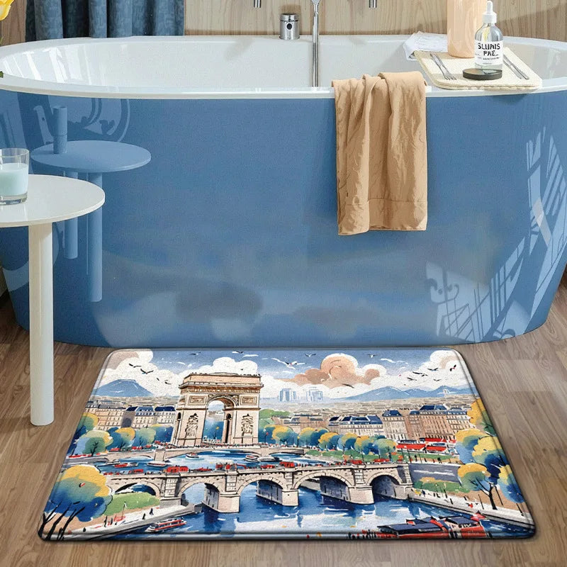 Tapis de bain Signature Artistique  ville 