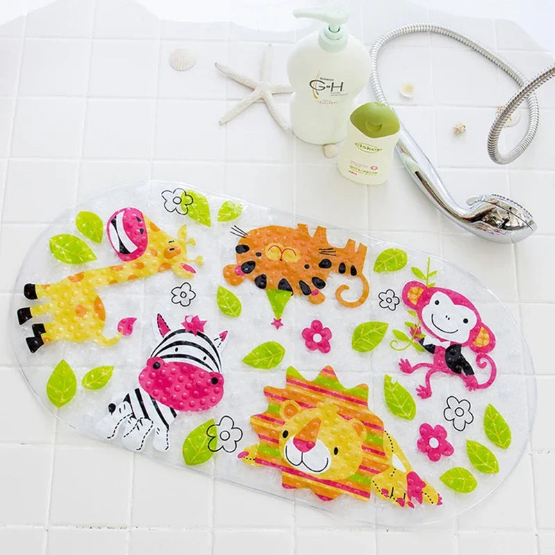 Tapis de bain Sophie la girafe plumes