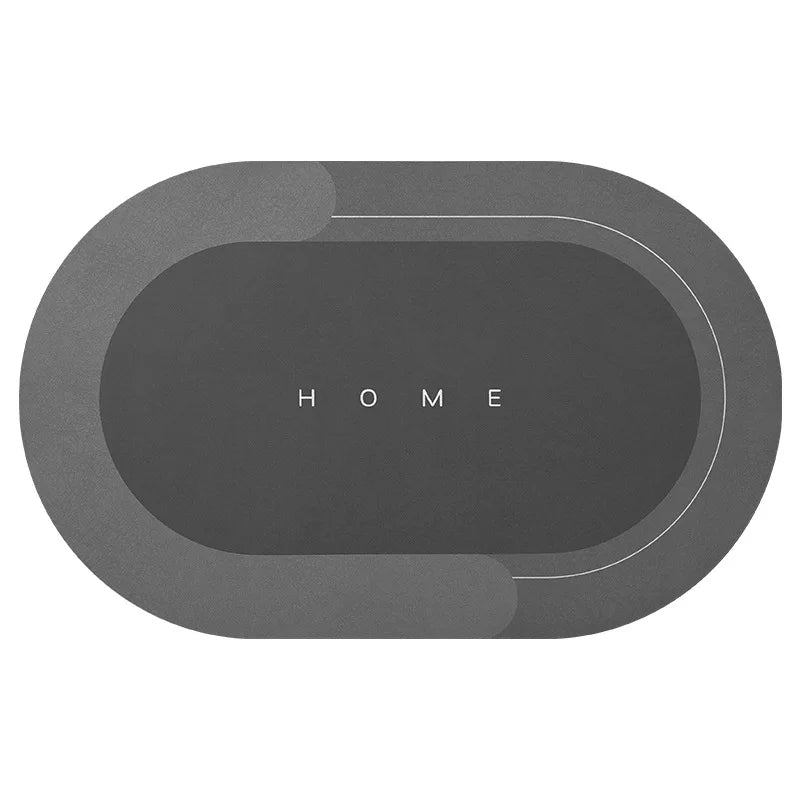 Tapis de bain absorbant magique gris foncé