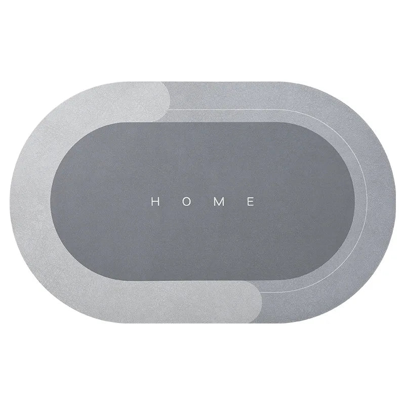 Tapis de bain absorbant magique gris home