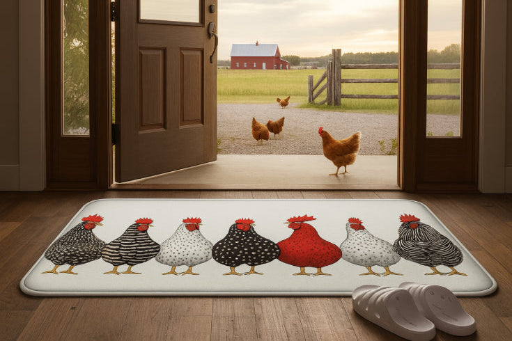 Tapis de bain animaux ferme 