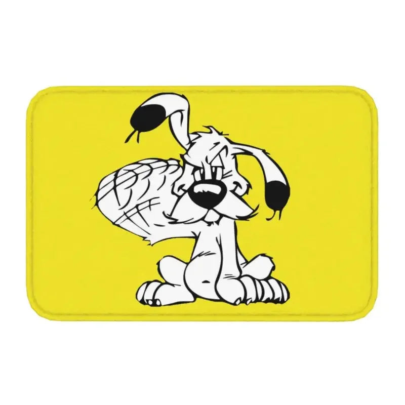 Tapis de bain antidérapant Astérix et Obélix  jaune chien 
