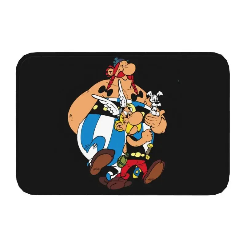 Tapis de bain antidérapant Astérix et Obélix pieds 