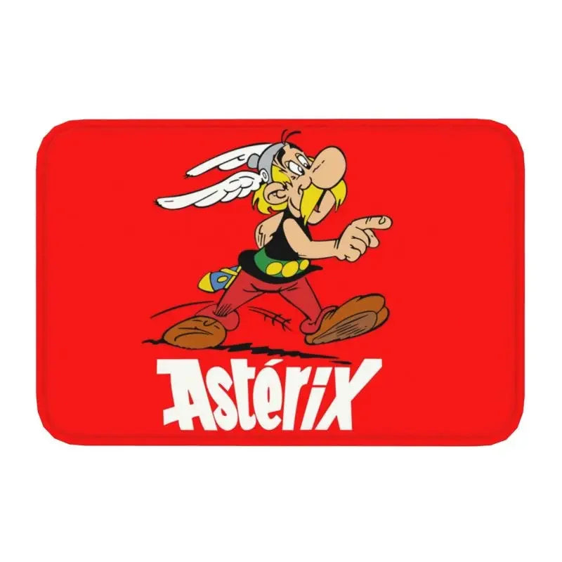 Tapis de bain antidérapant Astérix et Obélix rouge 