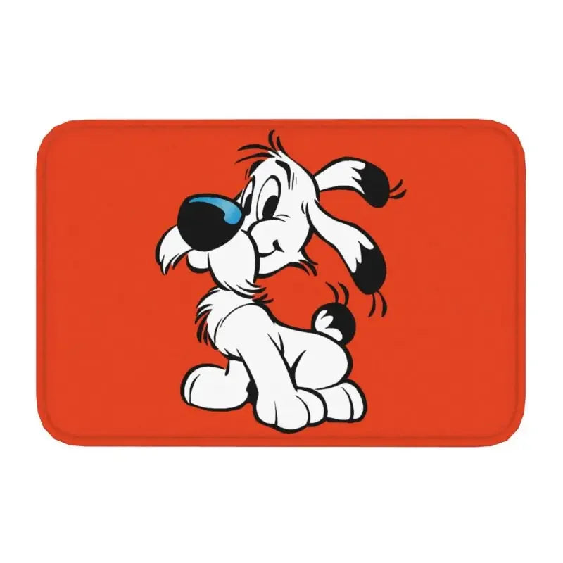 Tapis de bain antidérapant Astérix et Obélix rouge chien 